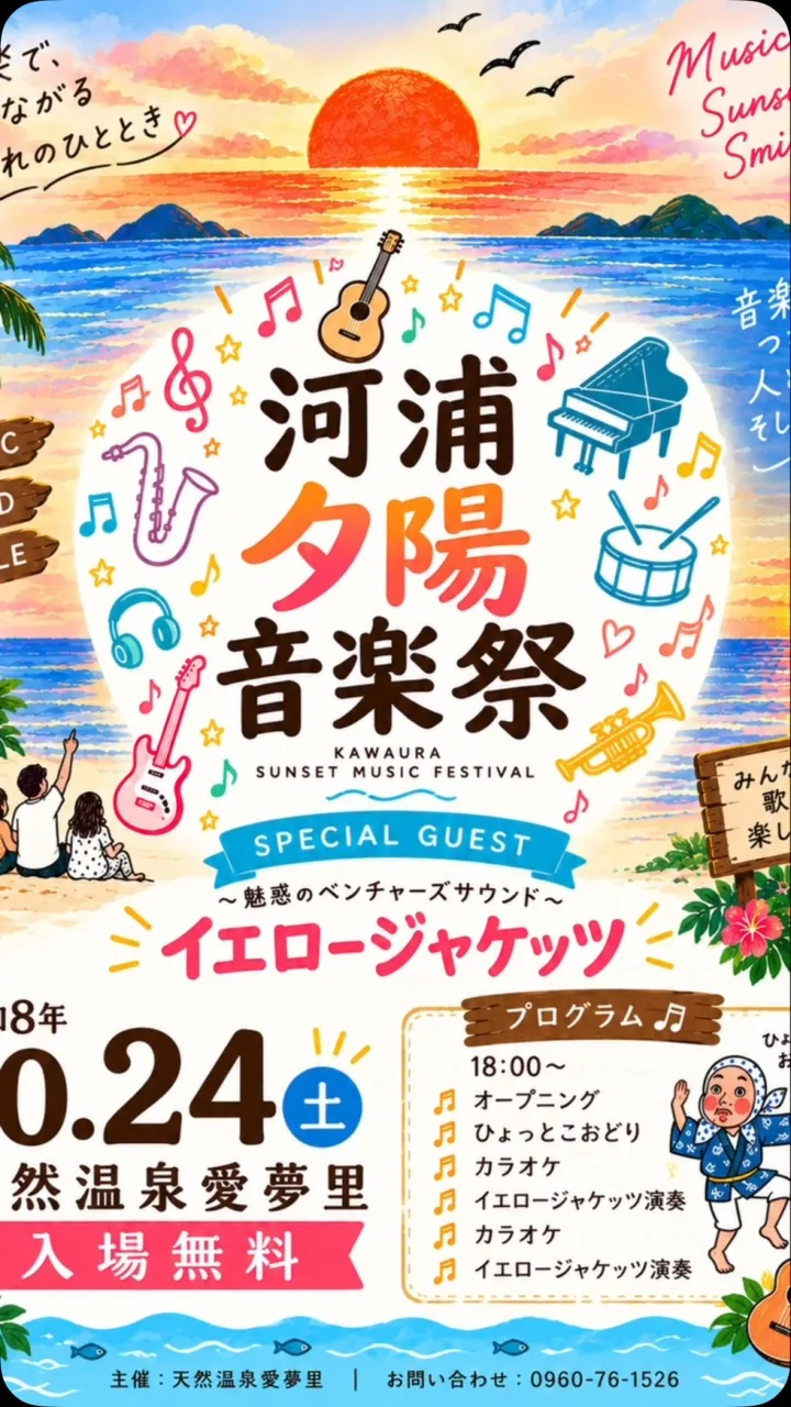 🌅🎶 夕陽音楽祭 開催のお知らせ 🎶🌅